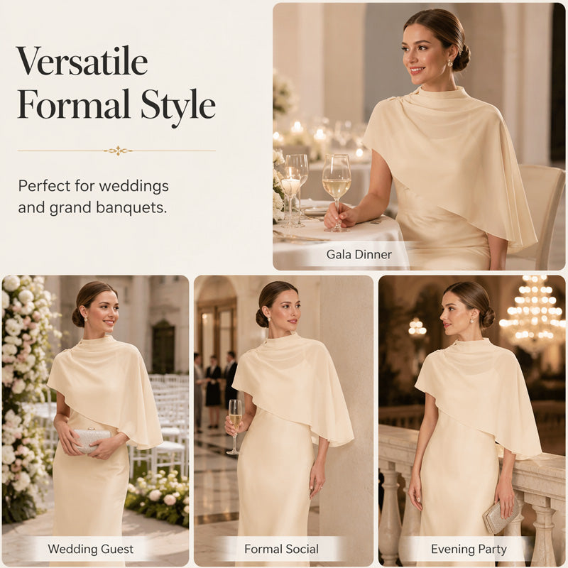 Ensemble deux pièces élégant pour femme avec cape