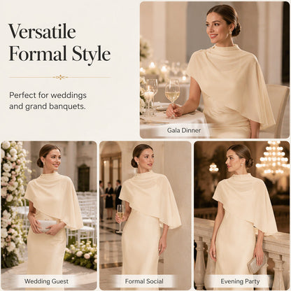 Ensemble deux pièces élégant pour femme avec cape