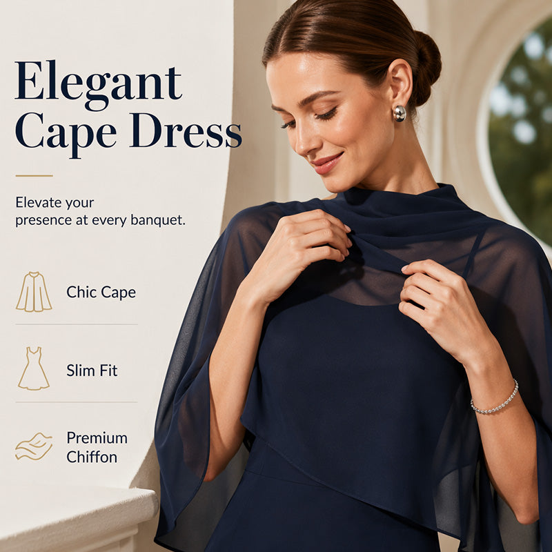 Ensemble deux pièces élégant pour femme avec cape