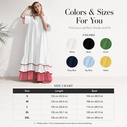 Robe longue à volants superposés pour femme, modèle d'été
