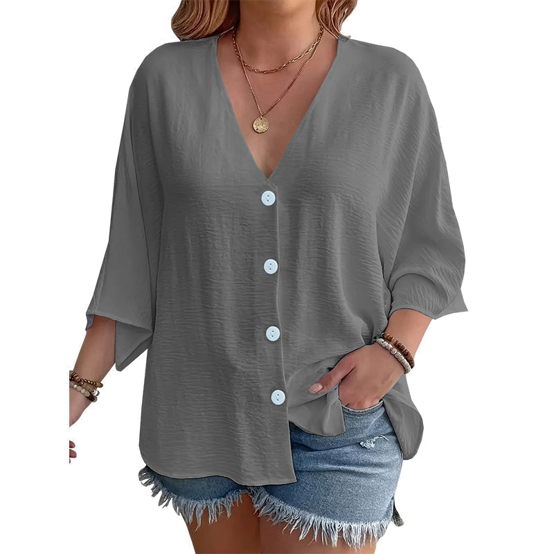 ⌛Offre à durée limitée – Cardigan décontracté à col en V et boutons pour femme