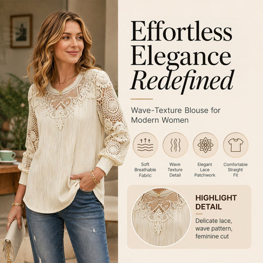 ⌛Offre à durée limitée – Haut élégant en dentelle et patchwork pour femme
