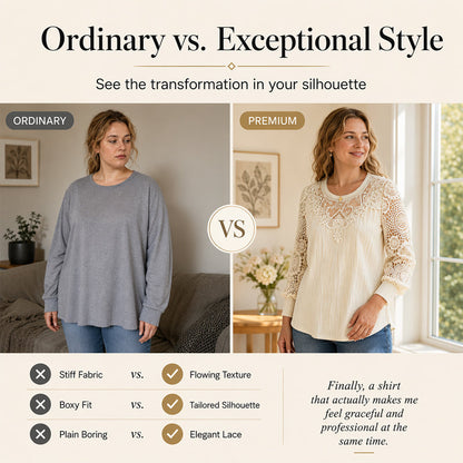 ⌛Offre à durée limitée – Haut élégant en dentelle et patchwork pour femme