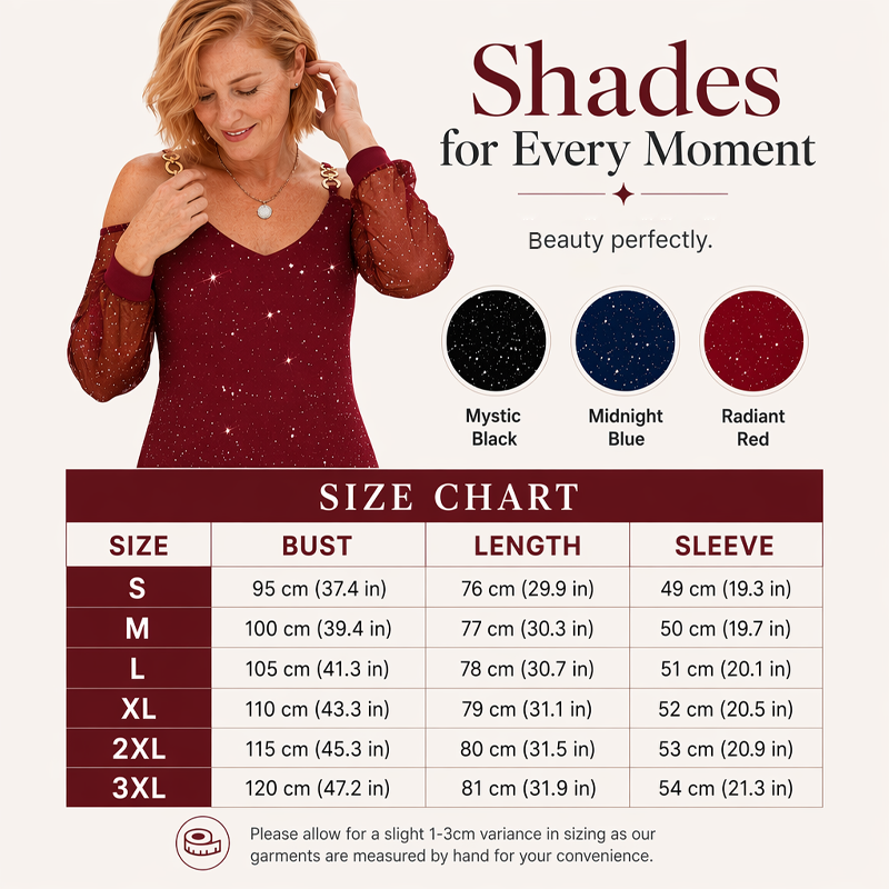 Robe élégante à épaules dénudées pour femme, avec manches en maille