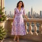 🎉 Soldes 2026 — Plus de 22 800 Vendus!💐 Robe décontractée femme à col V et imprimé