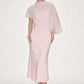 Women's Elegant Two Piece Dress Set with Cape