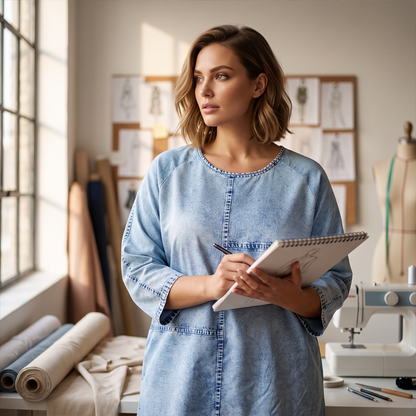 T-shirt à manches courtes pour femme, imprimé denim