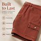 Short cargo en jean coupe ample pour femme