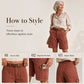 Short cargo en jean coupe ample pour femme