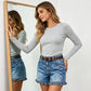Short en jean cargo extensible pour femme : short utilitaire confortable à taille mi-haute, style « workwear »