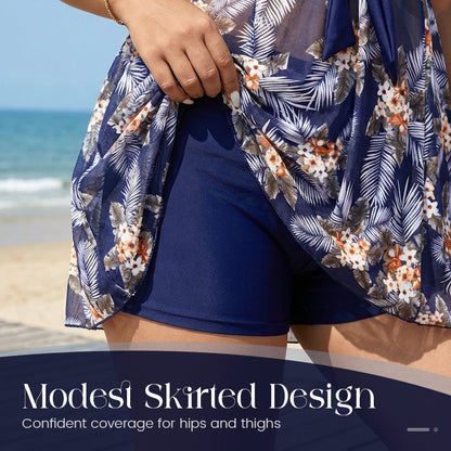 Ensemble de maillot de bain 2 pièces grande taille gainant le ventre