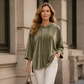 Chandail pull ample en velours à cordon de serrage pour femmes