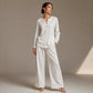 Ensemble chemise décontractée et pantalon large pour femme