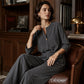 Ensemble chemise décontractée et pantalon large pour femme