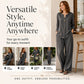 Ensemble chemise décontractée et pantalon large pour femme