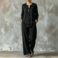 Ensemble chemise décontractée et pantalon large pour femme