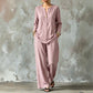 Ensemble chemise décontractée et pantalon large pour femme