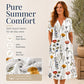 ☀️👗 Coup de cœur – Robe midi décontractée à motifs floraux et col en V – Tombé souple et imprimé romantique