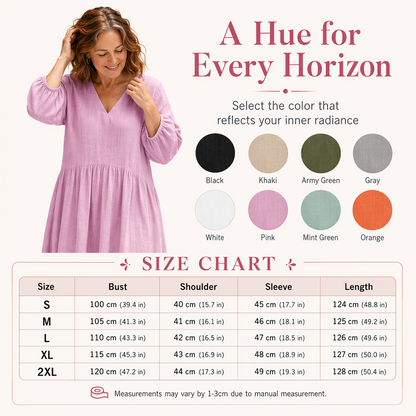 💕Nouveautés -56%👗Robe longue plissée col V pour femme