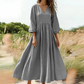 💕Nouveautés -56%👗Robe longue plissée col V pour femme