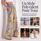 Pantalon large à taille haute à imprimé floral pour femme