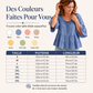 Haut à volants étagés pour femmes avec manches cloches 3/4