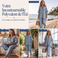 🔥-52%🌿 Ensemble de détente léger à rayures, idéal pour les sorties décontractées 🤍 Haut ample + pantalon large