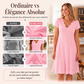 🌷 Robe élégante en broderie anglaise, décolleté ondulé 🤍 Robe midi évasée manches courtes, tissu léger convenant aux sorties quotidiennes