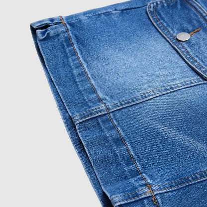 Short en jean stretch décontracté pour femme
