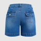 Short en jean stretch décontracté pour femme