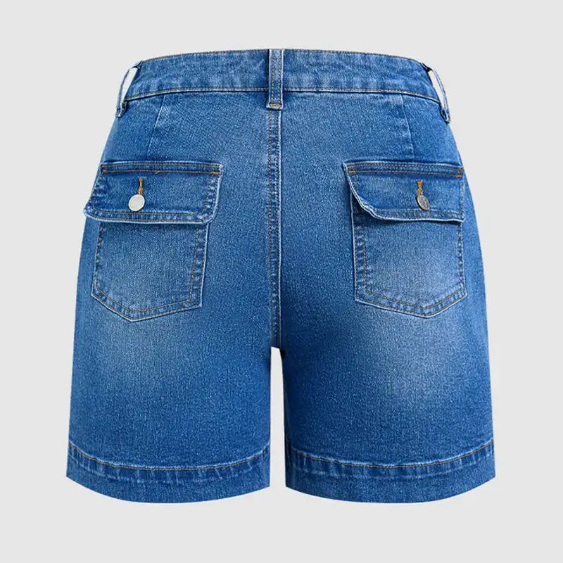 Short en jean stretch décontracté pour femme