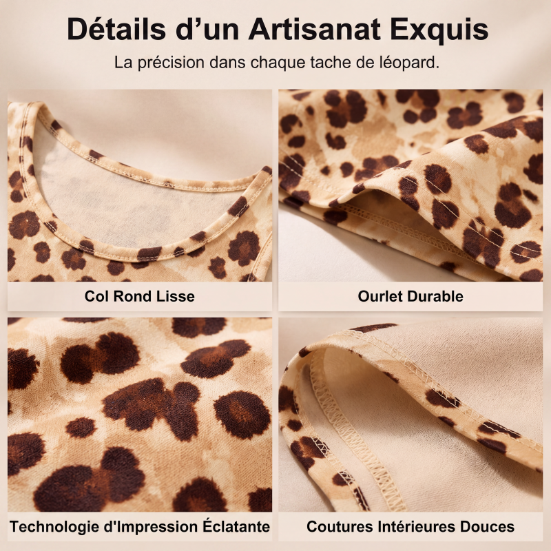 Robe ligne A léopard sans effort