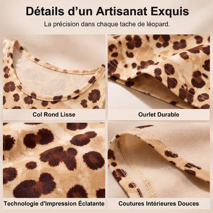 Robe ligne A léopard sans effort