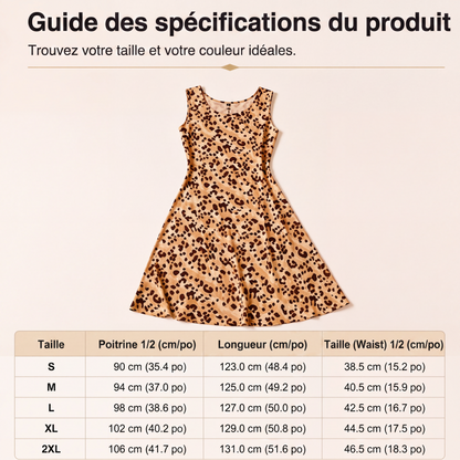 Robe ligne A léopard sans effort