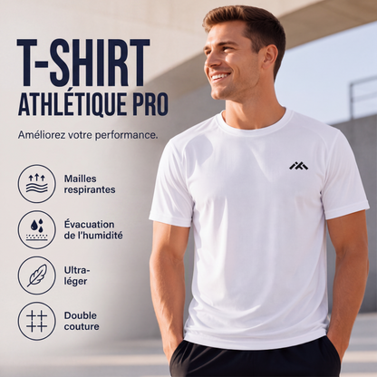 T-shirt de sport à manches courtes respirant pour hommes