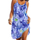Robe de plage d'été sans bretelles à imprimé style océan