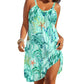 Robe de plage d'été sans bretelles à imprimé style océan