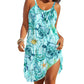 Robe de plage d'été sans bretelles à imprimé style océan