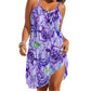 Robe de plage d'été sans bretelles à imprimé style océan
