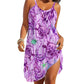 Robe de plage d'été sans bretelles à imprimé style océan