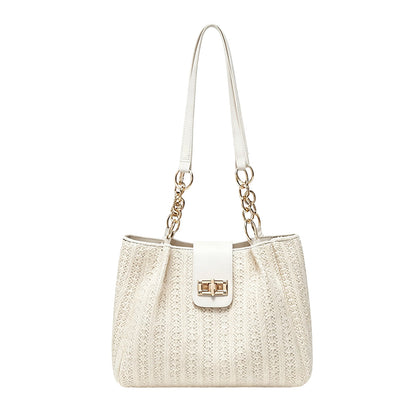 🧺👜 Sac d’été en paille tressée – Ultra-léger, anse réglable, magnifique texture artisanale, assez grand pour glisser une serviette de plage, des lunettes et même une baguette sous le bras 🥖🏖️