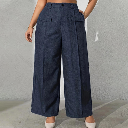 Pantalon de costume taille haute pour femme