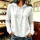 Hoodie décontracté pour femme avec cordon de serrage et poches