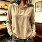 Hoodie décontracté pour femme avec cordon de serrage et poches