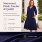 Robe mi-longue décontractée à col V pour femme