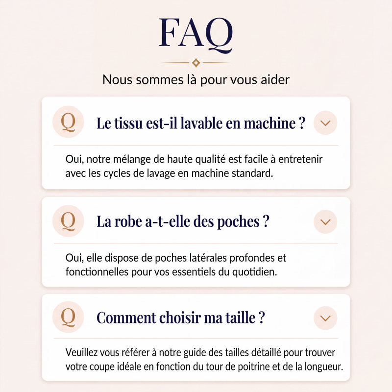 Robe mi-longue décontractée à col V pour femme