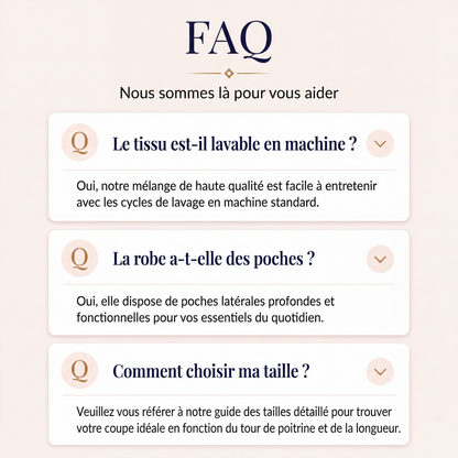 Robe mi-longue décontractée à col V pour femme