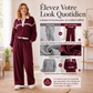Ensemble sweat à rayures et pantalon large pour femme