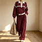 Ensemble sweat à rayures et pantalon large pour femme