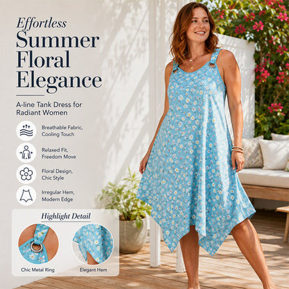 ✨🛍️Nouveauté – Robe longue sans manches à imprimé marguerites – Confort respirant et ambiance vacances décontractée 🍃